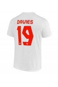 Kanada Alphonso Davies #19 Jalkapallovaatteet Vieraspaita MM-kisat 2022 Lyhythihainen